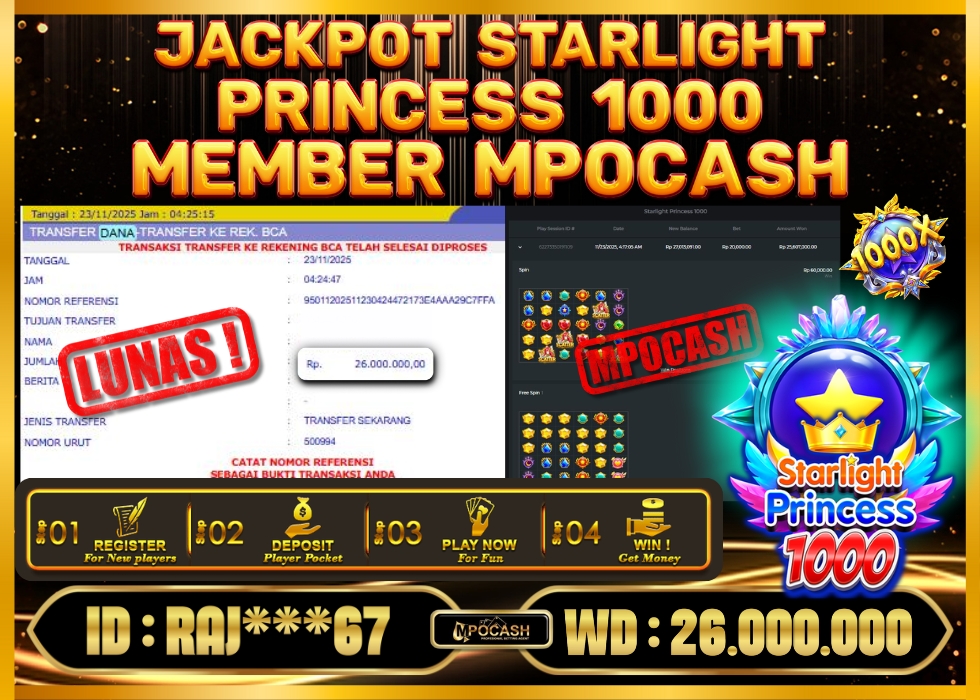 MPOCASH JACKPOT STARLIGHT PRINCESS 1000